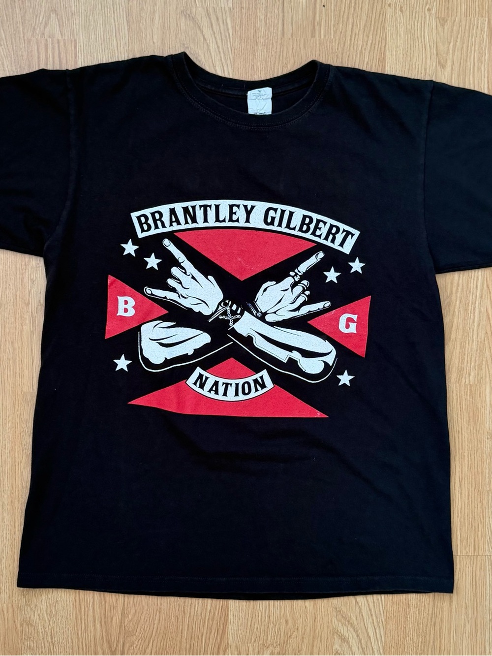 Brantley Gilbert BG Nation Stone Cold Country T-Shirt and Black Large